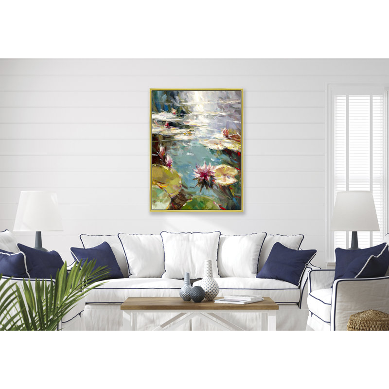Plants & Flowers, 32" H x 42" W, Gold