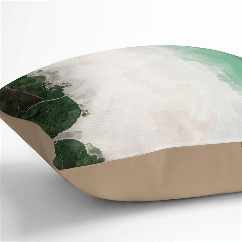 Square Throw Cushion, 55cm H x 55cm W x 20cm D, Stone