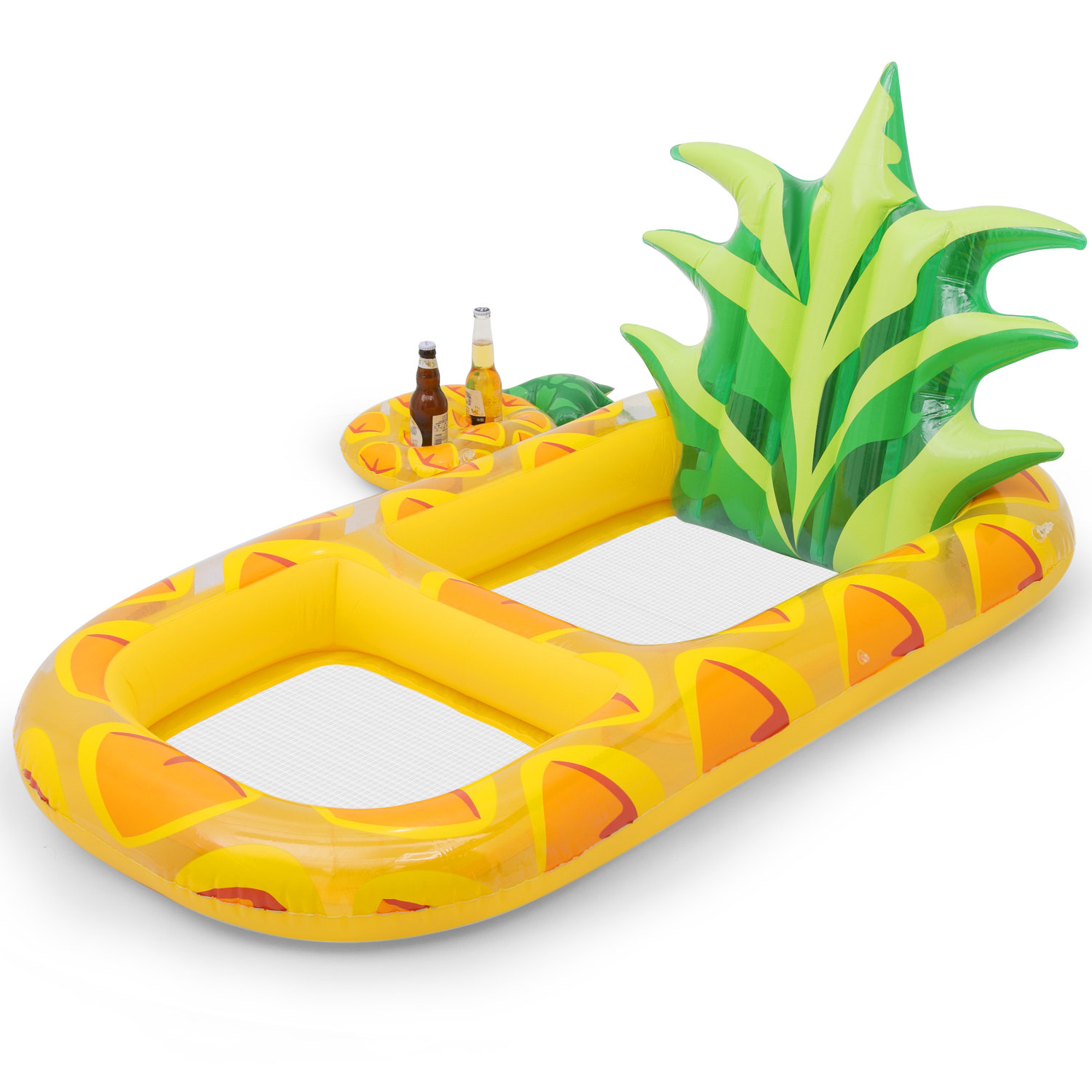 Flotteur gonflable rayé bleu pour piscine, chaise longue hamac pour adultes/enfants, détente estivale | Leroy Merlin