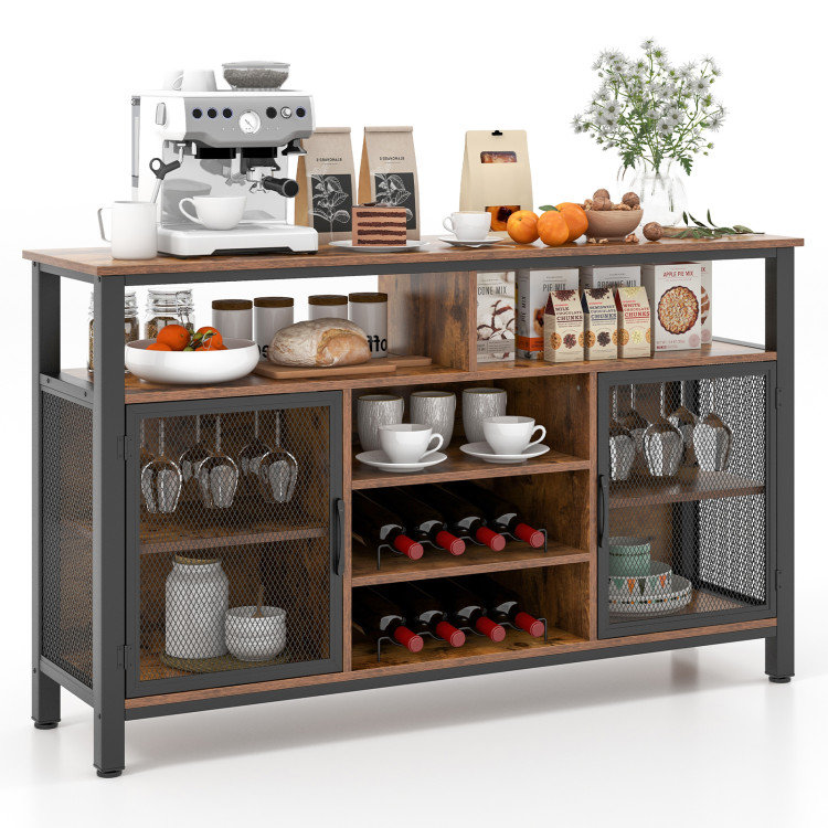 Shalliyah 55 " L Bar Cabinet, Brown