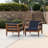 Hewlett Outdoor Navy Club Chair Set Of 2