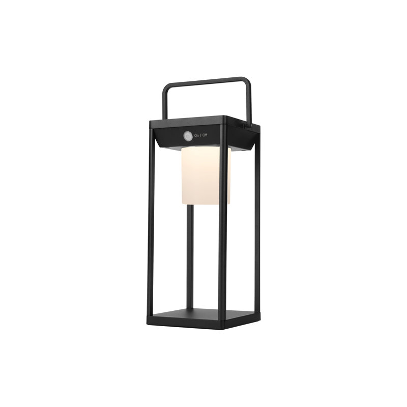 Solar Premium Large Metal LED Core Lantern w/ USB Charging, 13.8" Height