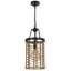 Luminaire suspendu cylindrique noir à 1 lumière Ulm