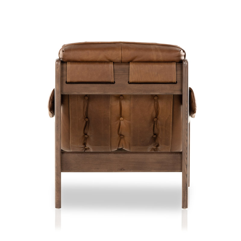 Kensington Armchair, Heirloom Sienna Genuine Leather, Terra Brown Ash