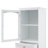 63" Tall White MDF Bathroom Storage Cabinet, Free-Standing, Glass Doors, Two Drawers, Adjustable Shelves | Gift Idea