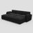 Plush Wide Corduroy Couch Modular Sectional Sofa Bed With Detachable Cushions-1408234280