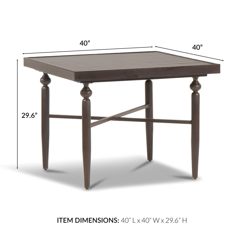 Somerby - Aluminum Outdoor Dining Table w/ Hand Painted Finish