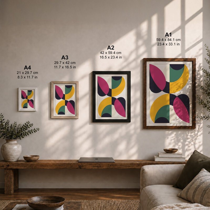 Pinwheel Forms Geometric - Print, Unframed, A1 - 84.1 x 59.4 cm