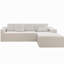 Siège de canapé modulaire 104,3 x 68,9 po, canapé compressé rembourré pour salon, chambre à coucher, appartement, aucun assemblage requis, combinaison gratuite de 2 pièces, tissu en velours côtelé moelleux, blanc