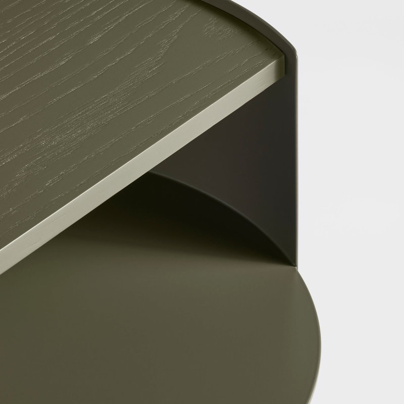 Li'l Something Top Single End Table with Storage, Dark Olive