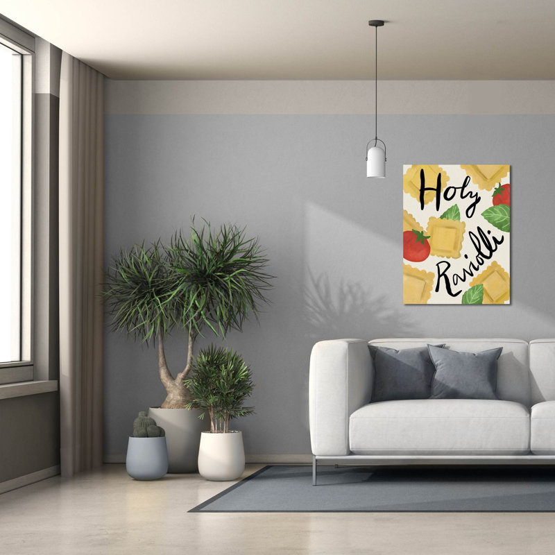 Toile épique Graffiti «Pasta Italiana 3» par Farida Zaman, 26 po x 34 po, H 34 po x l 26 po