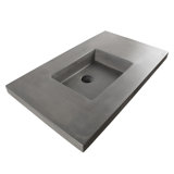 Newterra Concrete Handmade Rectangular Console Bathroom Sink