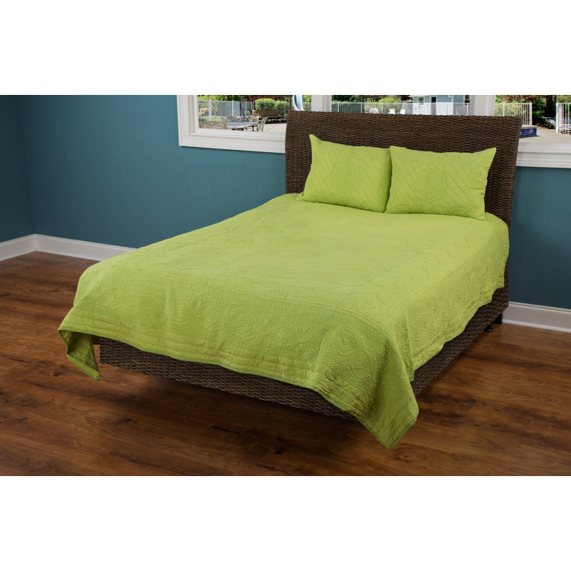 Moroccan Fling Geometric Sham Set, Standard, Lime