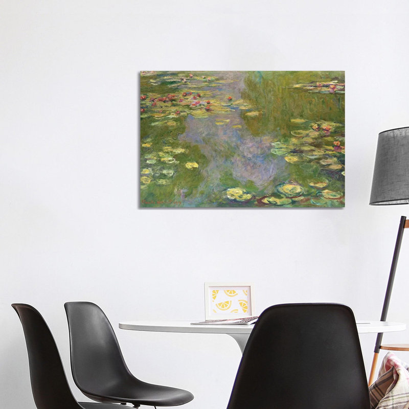 Water Lilies, 1919 by Claude Monet - Wrapped Canvas Painting, 101.6 cm H x 66.04 cm W x 1.91 cm D