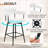 Kiylan Swivel Upholstered 26.7" Sherpa Counter Stool with Curved Wing Back and Metal Frame-983346168