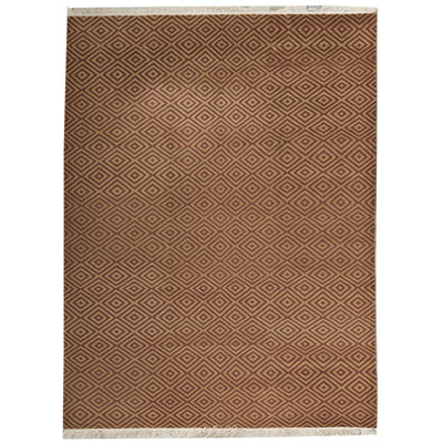 Hand-Knotted High-Quality Brown Area Rug