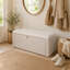 Banc ottoman de rangement à ouverture latérale, recouvert de lin, 48 pouces, pour salon-1267448578