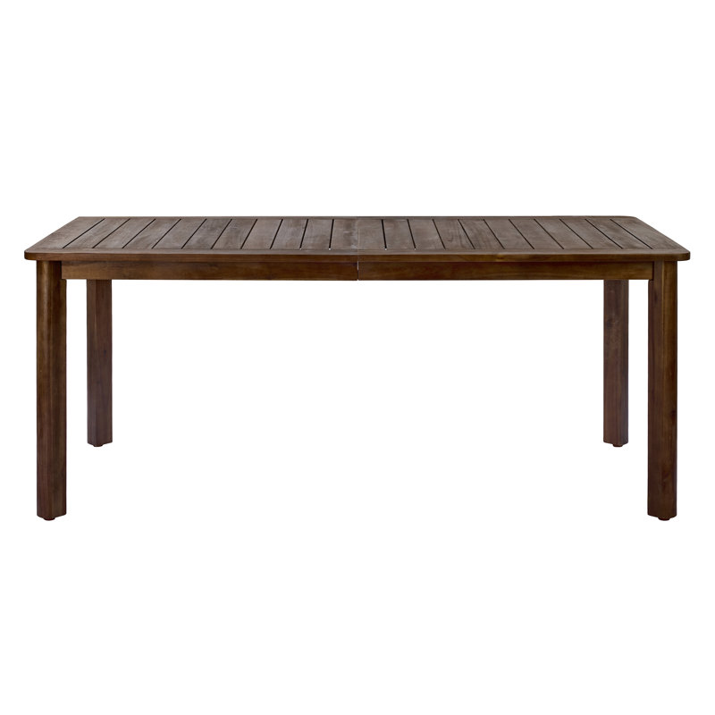 Table de salle à manger rectangulaire d'extérieur 68,9 po Ullman, Marron foncé