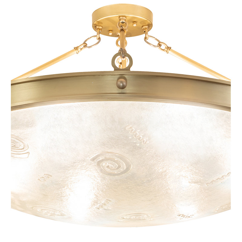 Metro Fusion Glass Semi Flush Mount