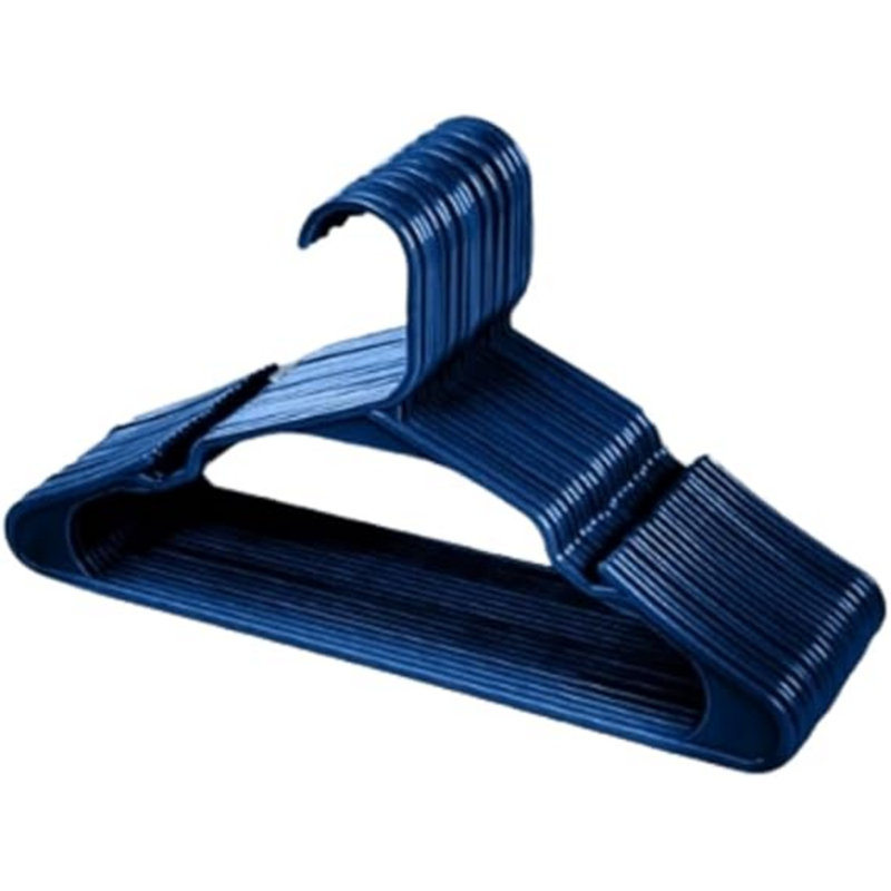 Clothing Hangers, 18 Pack, Blue, Durable Plastic