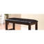 Banc rectangulaire à hauteur de comptoir brun avec assise rembourrée en similicuir confortable et repose-pieds foncé