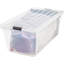 IRIS 91 pte / 22,75 gallons Bacs de rangement empilables en plastique transparent avec couvercle à loquet-509685528-509685535