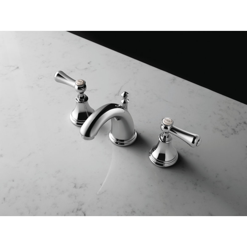 Edwardian™ Widespread Faucet, Polished Chrome, Lever