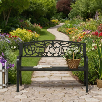 Causeuse de jardin en fonte