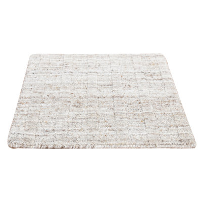 Tapis oriental gris en laine tissé à la main 1 pi 6 po x 1 pi 6 po - MOA10287943