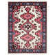 Matteson Hand-Knotted Area Rug in Red/White/Blue