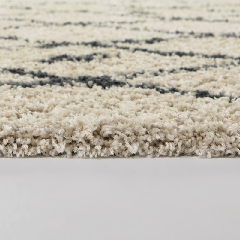 Abira Cream Moroccan Trellis Area Rug, Rectangle 5'3" x 6'12"