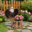 Majestic Eagle Planters, Durable Resin Rustic Tree Stump Decor For Patio