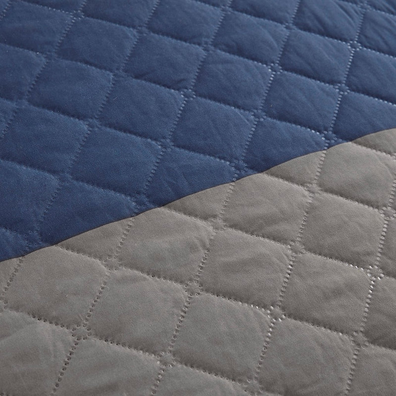 Ensemble d'édredon 7 pièces, Édredon de très grande taille et 6 pièces suppl, Bleu