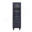 Grande armoire de présentation de 62,99 po avec porte en verre trempé, deux tiroirs et une tablette ajustable, solutions de rangement spacieuses, pour le salon, la chambre à coucher, la cuisine et le bureau, bleu foncé-14309090