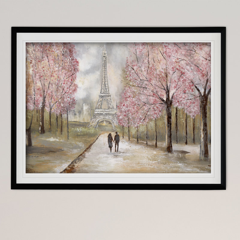 " Paris Stroll ", Black, 20" H x 24" W x 1.5" D