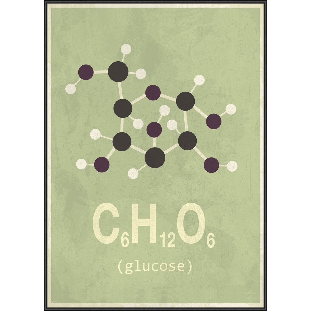 Gerahmtes Poster „Glucose“, Grafikdruck