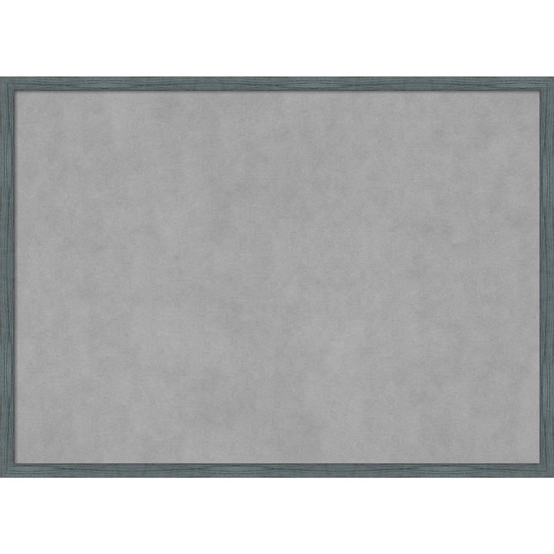 Tableau magnétique encadré étroit bleu-gris rustique, H 21 po x l 29 po