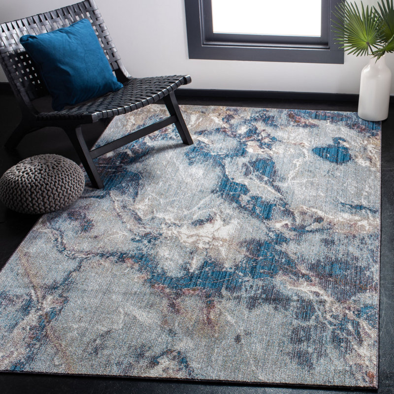 Massad Performance Abstract Rug, Rectangle 4' x 6'