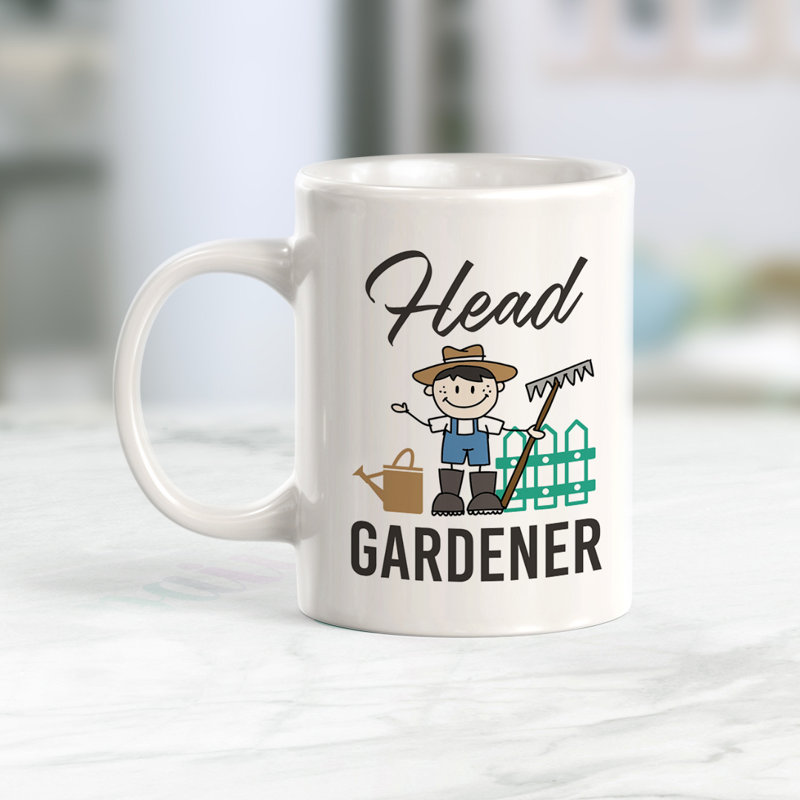 Tasse à café 11 oz Head Gardener, Ensemble de verres à lait, Plastique polypropylène