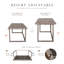 Élégant ensemble modulaire d'extérieur canapé repose-pieds table convertible en oléfine de qualité supérieure en résine tressée