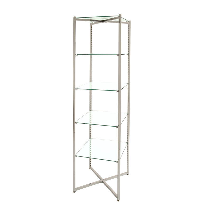 Tour en verre pliante à 5 niveaux, Chrome