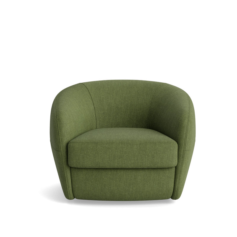 Elaine Swivel Chair, Performance Weave - Basil