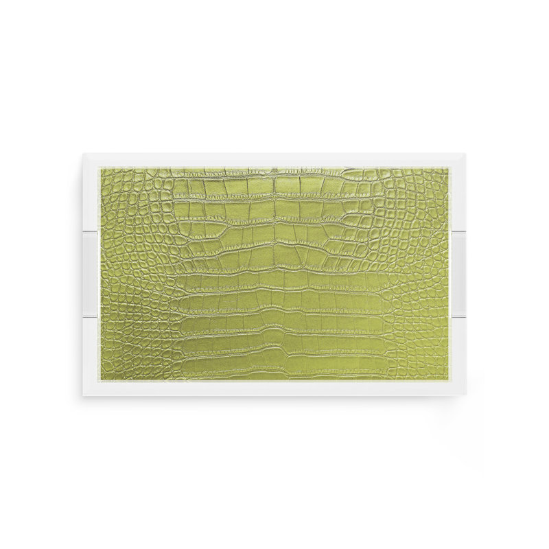 Crocodile Acrylic Rectangle Decorative Tray, Kyoto Blue, 12.5"W x 7.75"D x 2"H