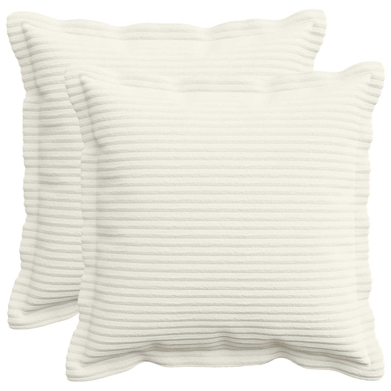 Red Orange Cushion Cover, Square 30cm, Cream