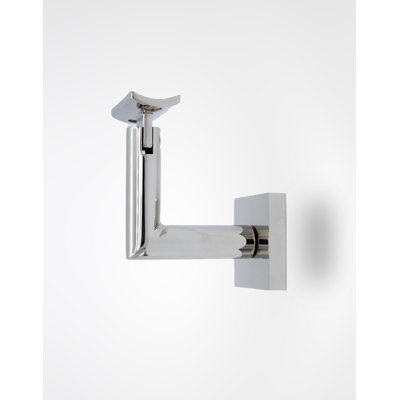 Support de main courante en béton avec rosette carrée et plaque incurvée