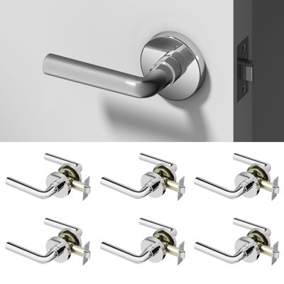 Arc Passage Door Lever Modern Concealed Design For (Hall & Closet) – Sleek Minimalist Style in Chrome