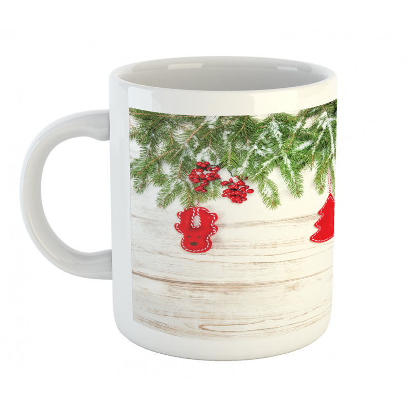 Grande tasse à café noel tree branches