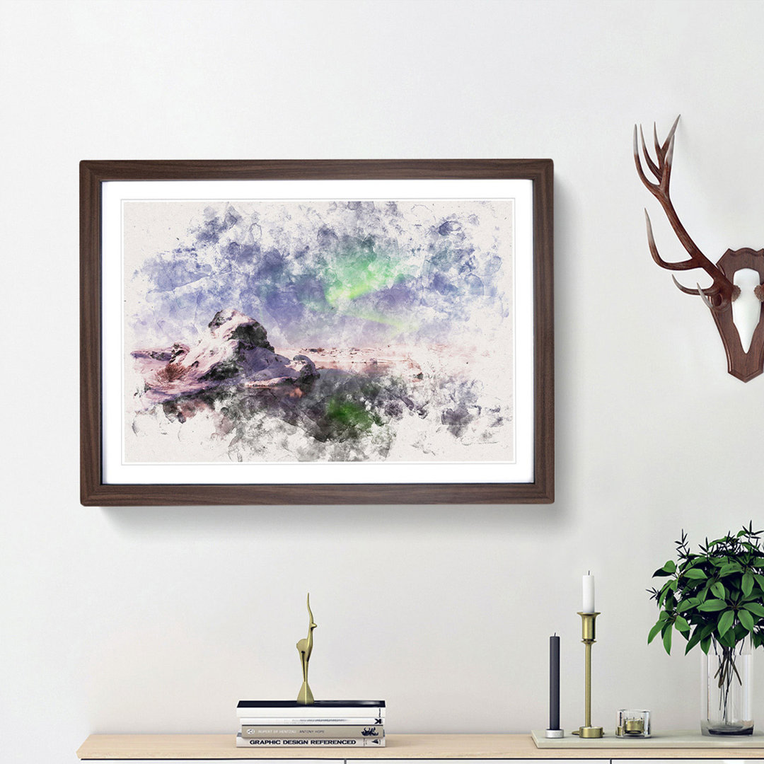 Northern Lights Aurora Borealis - Framed Print