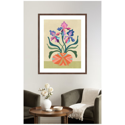 Iris and Vase by Rachel Lee 3 Birdies Studio Framed Wall Art Print
