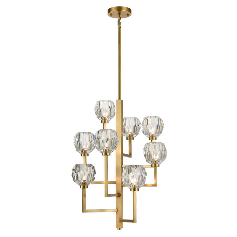 Lustre 8 lumières Parisian, Or